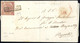 Cover 1859, Lettera Da Trani Il 27.5 Per Napoli  Affrancata Con 2 Gr. Carminio I Tavola, Firmata Chiavarello, Sass. 5 - Neapel