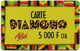 Senegal - Alizé - Carte Diamono, Cn. Crossed Zero ⌀, GSM Refill 5.000CFA, Used - Senegal