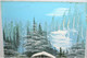 ANCIENNE PEINTURE Sur ISOREL CHALET En MONTAGNE Sous La NEIGE Non Signée Déco COLLECTION VITRINE TABLEAU - Olii