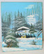 Delcampe - ANCIENNE PEINTURE Sur ISOREL CHALET En MONTAGNE Sous La NEIGE Non Signée Déco COLLECTION VITRINE TABLEAU - Olii