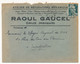 FRANCE - Env. En-tête "Atelier Réparations Autos, Motos, Vélos Raoul Gaucel - Caux (Hérault) Affr Gandon 1945 - Cars