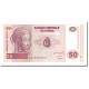 Billet, Congo Democratic Republic, 50 Francs, 2000, 2000-01-04, KM:91a, NEUF - Repubblica Del Congo (Congo-Brazzaville)