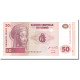 Billet, Congo Democratic Republic, 50 Francs, 2000, 2000-01-04, KM:91a, NEUF - Republiek Congo (Congo-Brazzaville)