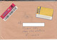 8619FM- BARCODES, AMOUNT 5.25MACHINE PRINTED STICKER STAMP ON REGISTERED COVER, 2001, ARGENTINA - Lettres & Documents