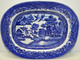 ANCIEN GRAND PLAT CERAMIQUE ANGLAISE ANCIENNE Décor JAPONISANT Couleur Bleue - Zonder Classificatie