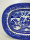 ANCIEN GRAND PLAT CERAMIQUE ANGLAISE ANCIENNE Décor JAPONISANT Couleur Bleue - Non Classés