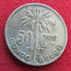 Congo Belgian 50 Centimes 1923 Belgish  #2 Wºº - 1910-1934: Albert I