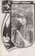 Carte Postale Photo Montage Jeune Femme Et Garçon Sur Pont Encadrée Avec Femme Peintre Art Déco Dessin Cygne Oiseau - Fotografie