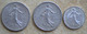 3 Monnaies Anciennes En Argent SEMEUSE Roty: 1 Franc 1916, 1 Franc 1917, 50 Centimes 1916 - Other & Unclassified