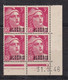 3 Blocs De 4 Coin Daté  1946 & 1945  Type Marianne De Gandon    2 F - 3 F - 5 F - Unused Stamps