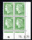 YT-N°: 1611 - RÉPUBLIQUE DE CHEFFER, Coin Daté Du 15.02.1971, Galvano AE De AE+AF, 1er Tirage, NSC/**/MNH - 1970-1979