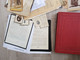 Lot De Vieux Papiers + Un Livre Atlas, Faire-parts De Décès, Photo CDV, Documents De Famille - Sin Clasificación