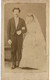 Oude Foto CDV Karton Cabinet Portrait Carte De Visite Photographe Marriage Wedding Trouwfoto Huwelijk Old Photo 19e - Non Classés