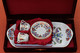 Superbe Ensemble En Porcelaine Turque Plat à Gâteau Et Tasses KUTAHYA PORSELEN Hand Made 2004 Dans écrin En Velours - Arte Oriental