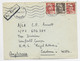 GANDON 6FR ORANGEX2+3FR BRUN LETTRE AVION LYON RP 25.5.1946 POUR ANGLETERRE AU TARIF - 1945-54 Marianne (Gandon)