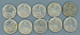 °°° Usa N. 431 - Lotto Di 10 Quarter Dollar Varie Date Circolate °°° - Mixed Lots