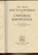 The Great Encyclopaedia Of Universal Knowledge - With 1100 Illustrations And A 22-page Supplement Of Famous Characters I - Woordenboeken, Thesaurus