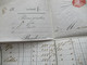 Delcampe - Belgien 1852 Mous Gedruckter Brief Guillochin Fils Mit 2 Roten Stempeln Faltbrief Mit Inhalt - 1849-1850 Medallones (3/5)