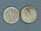 °°° Usa N. 349 - One Dime 1945 X 2 Silver Bella °°° - 1916-1945: Mercury