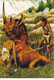 A12205- PREHISTORY HUNTING WILD ANIMALS RHINOCEROS, HOMO SAPIENS  POSTCARD - Rhinocéros