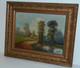 PEINTURE TABLEAU HUILE SUR TOILE HST PAYSAGE Signé MONIERY ( Barbizon ) Cadre Bois Doré 1900 COLLECTION DECO VITRINE - Olii