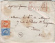 N° 22 Et 23 Obl Etoile 3 De PARIS Sur Lettre CHARGE Pour Poitiers 1864 , AB , Descriptif Au Recto - 1849-1876: Klassieke Periode