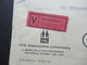 Dienst 1956 Verwaltungswertpost V Brief Berlin Lichtenberg -Lichtenstein VEB Elektrokohle Marke Handschriftl. Entwertet - Sonstige & Ohne Zuordnung