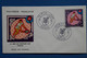 X17  POLYNESIE FRANCE BELLE LETTRE   1971    PREMIER JOUR PAPEETE  POSTE AERIENNE TOUR  N 54 + AFFRANCHISSEMENT PLAISANT - Covers & Documents