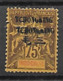 Tchong-King Timbre N°45a, Neuf Débrie De Charnière, Double Surcharge Décalée - Ungebraucht