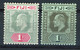 FIDJI N° 63 + N° 64  COTE 43 € Neufs * (MH) 1 S Vert Et Rose + 1 S Noir Sur Vert Type EDOUARD VII. - Dominica (...-1978)