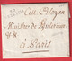 MARQUE 52 VEZELISE MEURTHE ET MOSELLE AN5 1797 POUR PARIS 29X9 INDICE 11 AU DOS CACHET REVOLUTIONNAIRE DE VEZELISE - 1801-1848: Precursors XIX