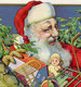 Père Noël .Santa Claus. Jouets.toys.carte Gaufrée En Relief. Embossed. - Santa Claus