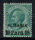 ITALIA - ALBANIA OFFICES  N. 7 - Cat. 350 Euro - Super Centrato MNH**  Gomma Integra - Albanien