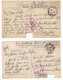2 Postcards Army Post Office 1918 Passed By Censor Censure Casino Émille Pillet Première Guerre Mondiale WW1 - Storia Postale