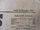 1933  LE PROGRES :Les Adorateurs Du Sang ; Fête De La Bière  à Munich ;Catastrophe De Lagny ; Manif De Poilus ; Etc - Informaciones Generales