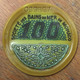 98 MONACO CASINO SOCIÉTÉ DES BAINS DE MER JETON 100 FRANCS AVEC INCRUSTATIONS DENTELLES MÉTALIQUE CHIPS TOKENS COINS - Casino