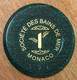 98 MONACO MONTE-CARLO CASINO SOCIÉTÉ DES BAINS DE MER JETON 1 FRANC N° 01296 TOKENS COINS CHIPS - Casino