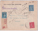 1927 - CHAMBRE DES DEPUTES ! - BEL AFFR. SEMEUSE Dont SURCHARGE Sur ENVELOPPE RECOMMANDEE => POITIERS - 1906-38 Sower - Cameo