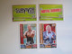 4 Cartes De Catch TOPPS SLAM ATTAX  Trading Card Game SUPERSTARS Pay Per View - Tarjetas