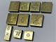 LOT 10 MATRICES BRONZE IMPRIMERIE EAU FORTE DIFFERENTES LETTRES HJ CJ BL JM OV W - Seals