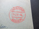 Österreich 1947 Postgebühr Bar Bezahlt Roter Stempel Linz (Donau) Bezahlt Amt Der O.Ö. Landesregierung Stempelgebühr - Brieven En Documenten