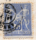 Lettre Annonay 1877 Ardèche Tournon Tribunal De Commerce Maurice Nicod Timbre Type Sage 25 Centimes - 1876-1878 Sage (Type I)