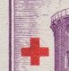Denmark SAVA 283 C Round Tower Red Cross Croix Rouge Rotes Kreuz ERROR Variety 'Line Left Of Banister' (2 Scans) - Abarten Und Kuriositäten