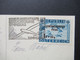 Flugpost Flieger AK Mit Adler SST Segelflugzeugtaufe Der Segelfluggruppe Semmering 1954 Österreich Nr. 998 - Lettres & Documents