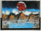 MARS TECNICA MISTA SU TELA 40X30 FIRMA SUL RETRO SPACE ART UFO ALIEN - Olii