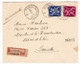 Lettre Recommandée 1949 Marche En Famenne Belgique Lion Héraldique Sur V De La Victoire Bruxelles - 1929-1937 Leone Araldico