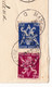 Lettre Recommandée 1949 Marche En Famenne Belgique Lion Héraldique Sur V De La Victoire Bruxelles - 1929-1937 Heraldic Lion