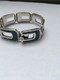 Delcampe - Bracelet Semi-rigide En Argent Massif De Mexico (petit Poignet ) - Armbänder