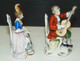 2 SUJETS PERSONNAGES PORCELAINE CAPODIMONTE MUSICIEN Objet De Vitrine XIXe Déco Collection Miniatures - Capodimonte (ITA)