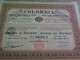 COLOMBIA - SOCIETE FRANCO ROUMAINE DE PETROLE - ACTION DE 500 LEI - N° 165 733 - EMISSION DE 1933 - 15 COUPONS - Oil